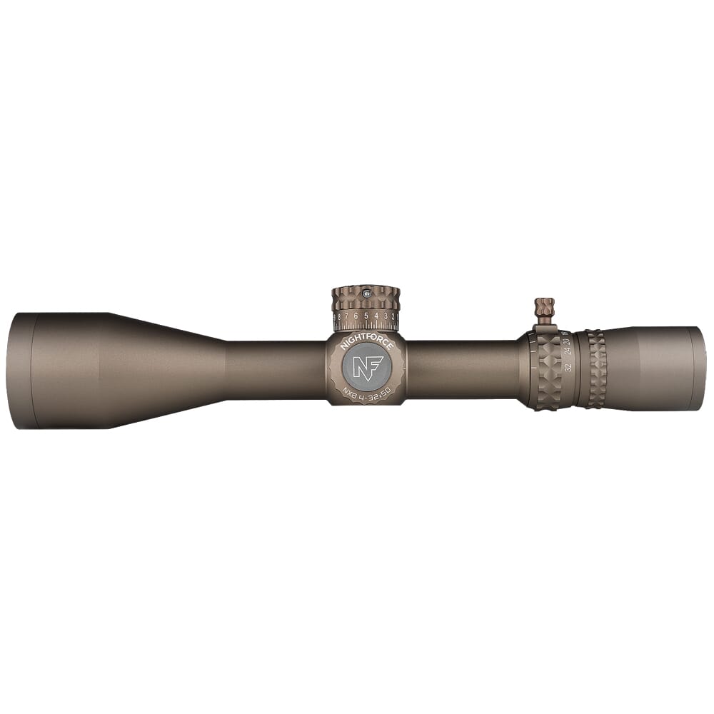 Nightforce NX8 4-32x50mm F2 ZeroStop .250 MOA DigIllum PTL MOAR CF2D