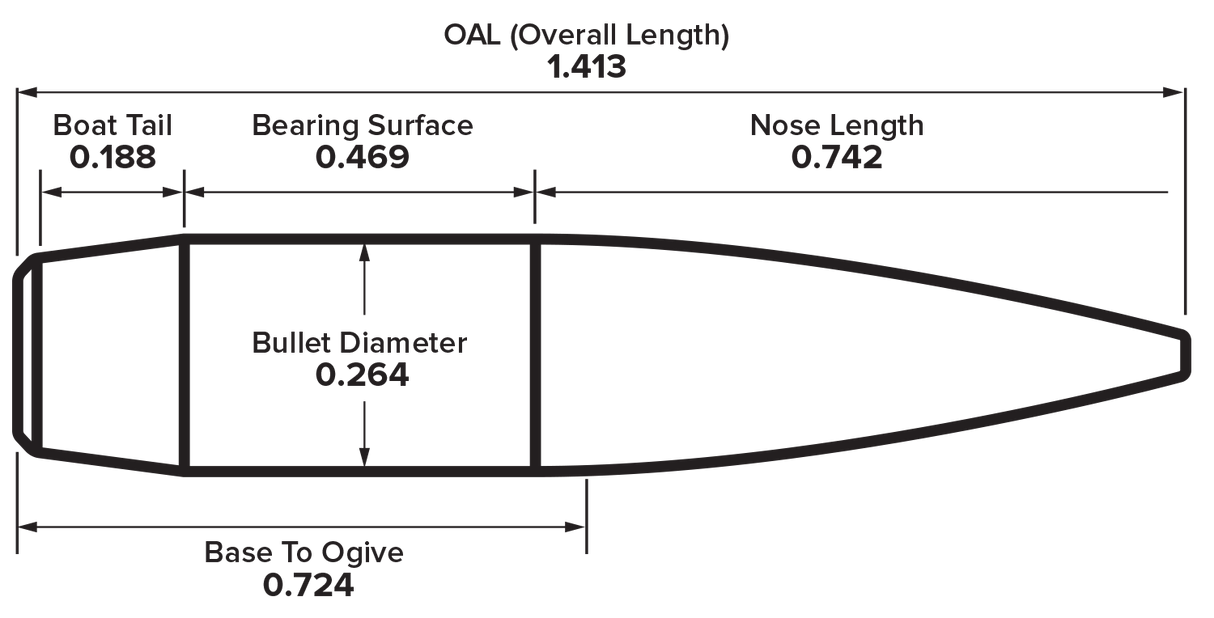 Berger 6.5mm 144 gr Long Range Hybrid Target