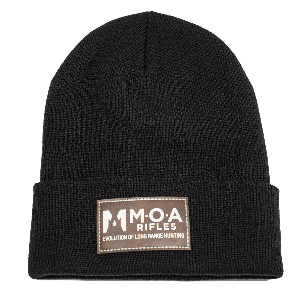 MOA Leather Patch Beanie