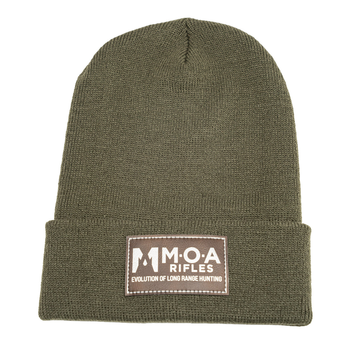 MOA Leather Patch Beanie