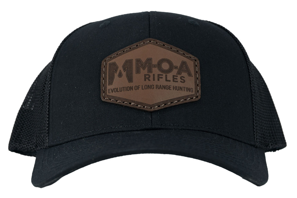 MOA Leather Patch Hat - Black