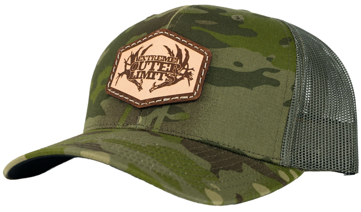 EOL Leather Patch Hat - Multicam/Green