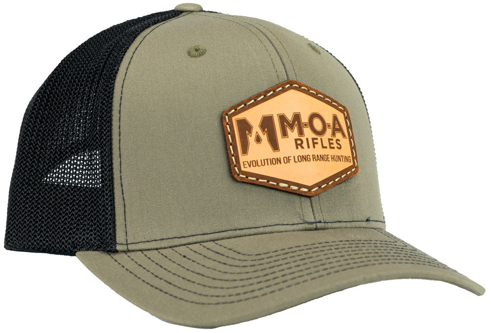 MOA Leather Patch Hat - Loden/Black