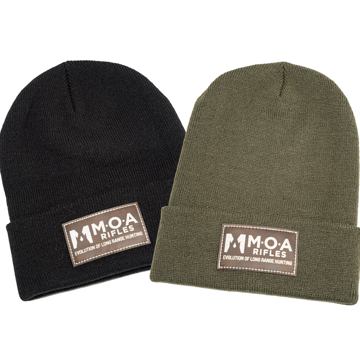 MOA Leather Patch Beanie