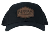 MOA Leather Patch Hat - Black