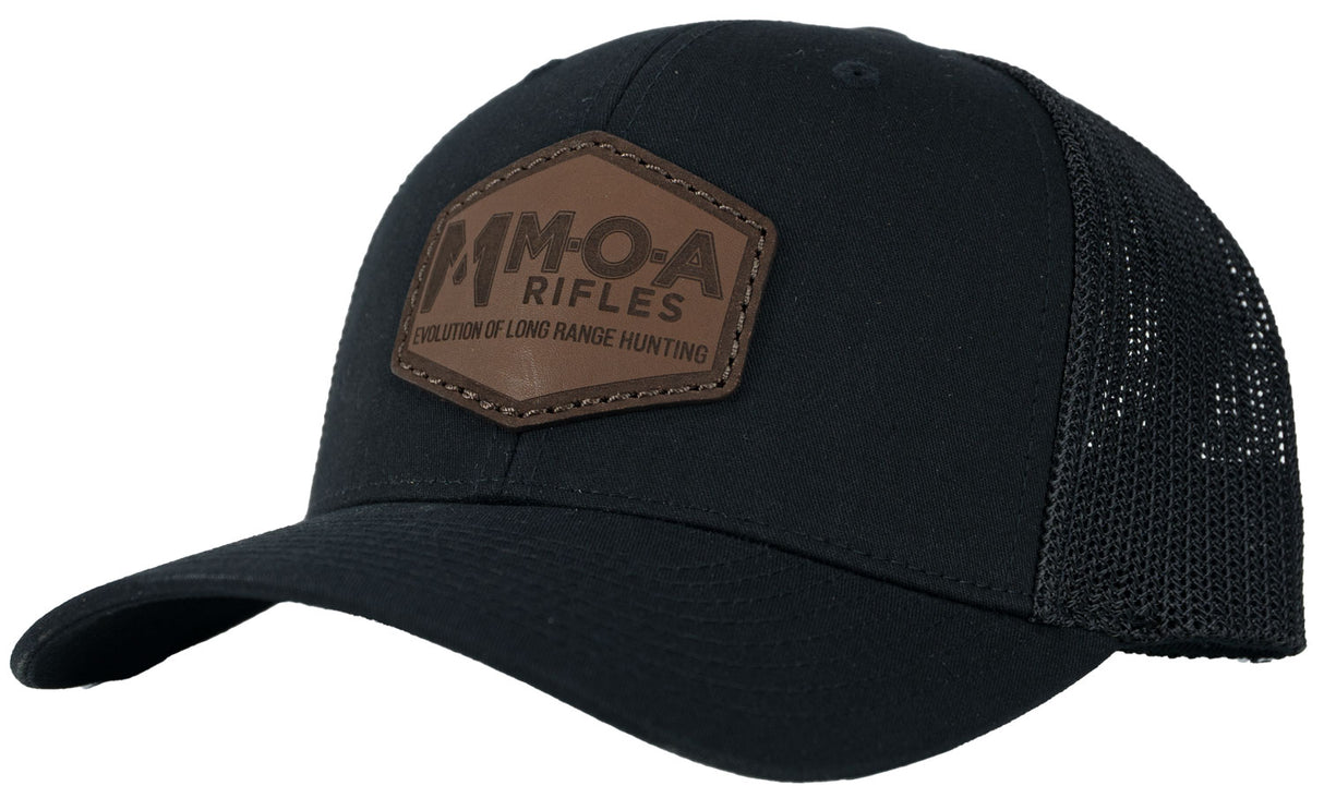 MOA Leather Patch Hat - Black