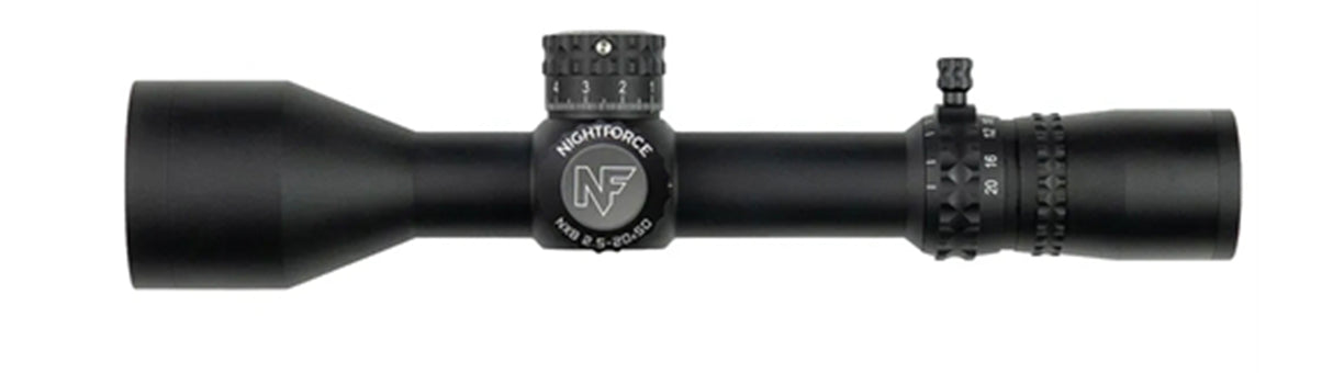 Nightforce NX8 2.5-20x50mm F2 ZeroStop .250 MOA DigIllum PTL MOAR CF2