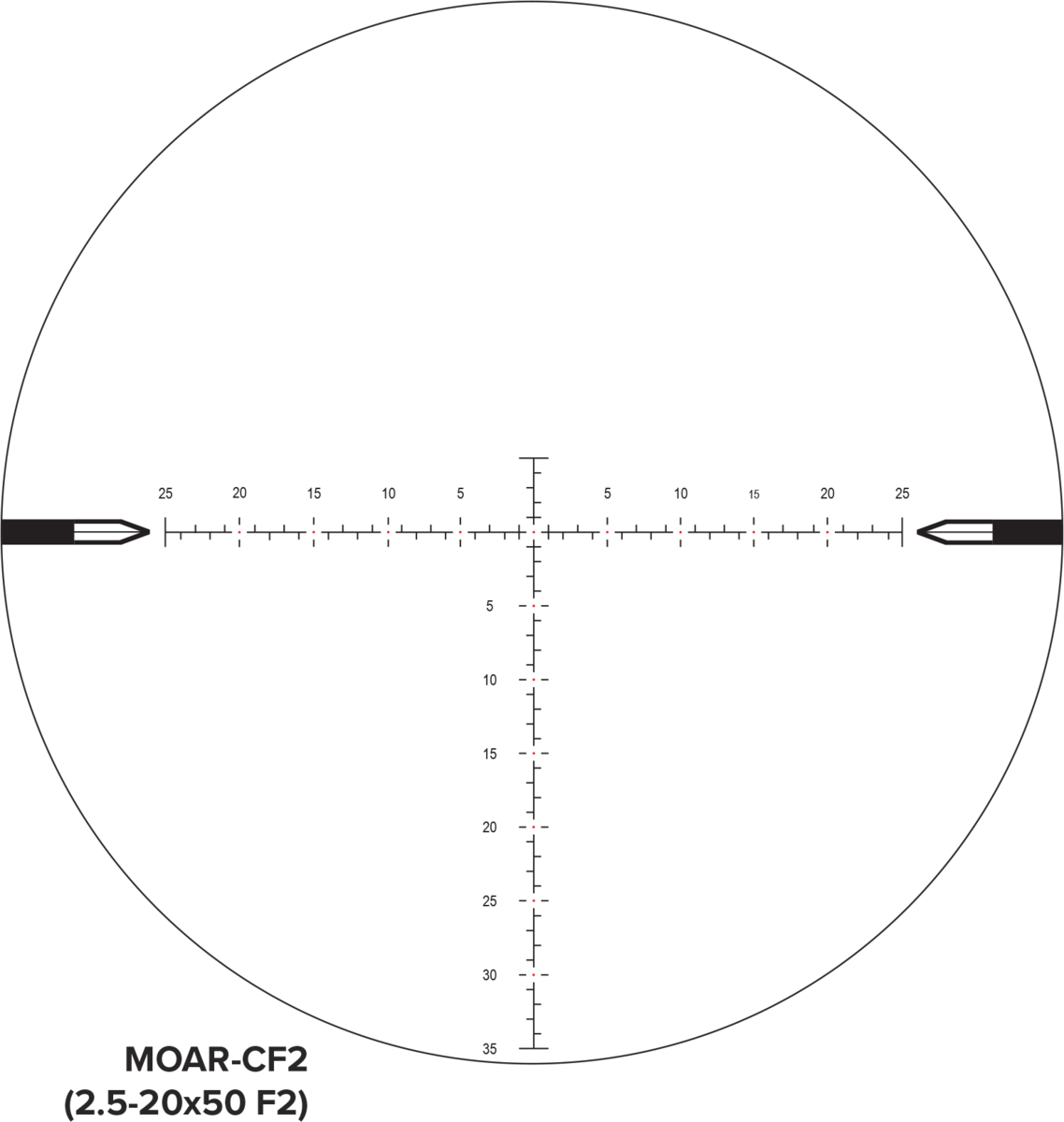 Nightforce NX8 2.5-20x50mm F2 ZeroStop .250 MOA DigIllum PTL MOAR CF2